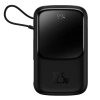 Baseus QC-PD-SCP-FCP powerbank 10000mAh 22.5W zwijany kabel czarny — wariant produktu marki Baseus, kolor czarny, pojemn