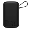 Baseus QC-PD-SCP-FCP powerbank 10000 mAh 22.5 W zwijany kabel czarny