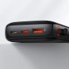 Baseus QC-PD-SCP-FCP powerbank 10000 mAh 22.5 W zwijany kabel czarny