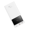 Powerbank 20000mAh USB-A USB-C z wyświetlaczem kablem 22.5W - biały
