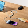 Kabel Baseus StarSpeed 3w1 USB-A 1,2 m czarny