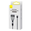 Kabel Baseus StarSpeed 3w1 USB-A 1,2 m czarny