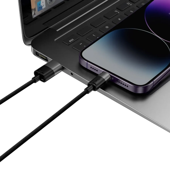 Kabel Baseus StarSpeed 3w1 USB-A 1,2 m czarny