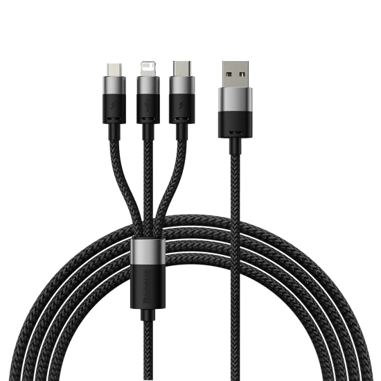Baseus StarSpeed CAXS000001 USB-A – USB-C / Lightning / micro USB 3,5A – przewód ze złączami USB-A – USB-C / Lightning /