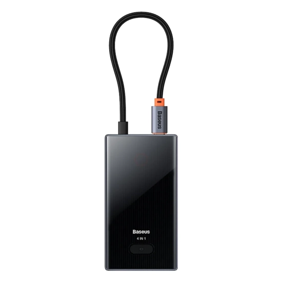 Hub USB-C Baseus PioneerJoy 4x USB-A 3.0 szary