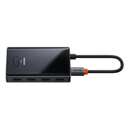 Hub USB-C Baseus PioneerJoy 4x USB-A 3.0 szary