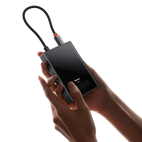 Baseus Hub USB-C PioneerJoy 8w1 DP HDMI VGA 4K