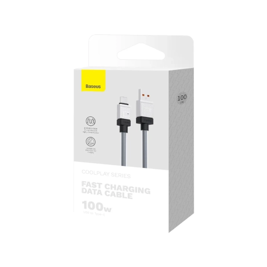 Baseus Kabel CoolPlay USB-C–USB-C 100 W 1 m czarny