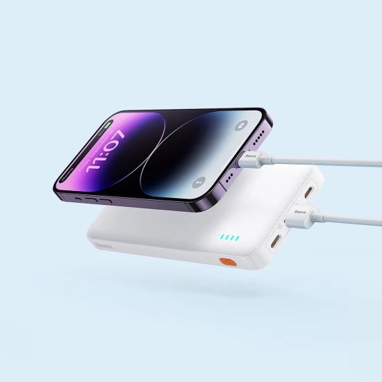 Baseus Airpow powerbank 10000 mAh 20 W biały