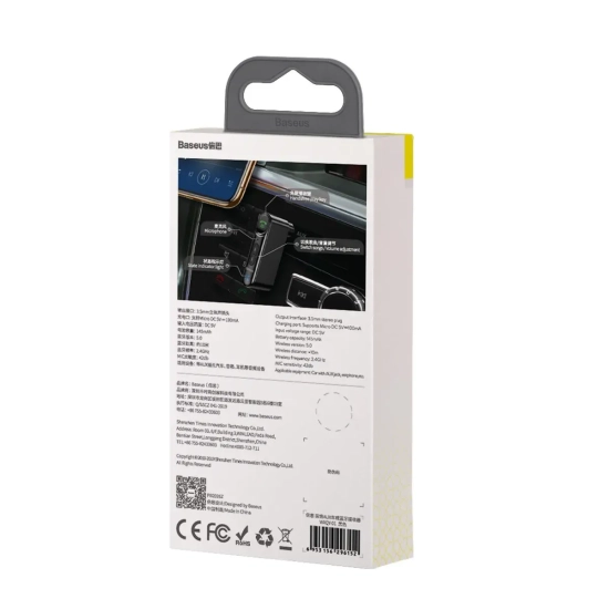 Odbiornik Bluetooth Baseus BSBA-02 AUX 3,5 mm czarny