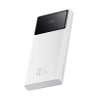 Powerbank 10000mAh USB-A USB-C z wyświetlaczem kablem 22.5W - biały