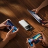 Powerbank 10000mAh USB-A USB-C z wyświetlaczem kablem 22.5W - biały