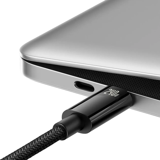 Kabel Baseus Tungsten Gold USB-C–USB-C 240W 2 m czarny