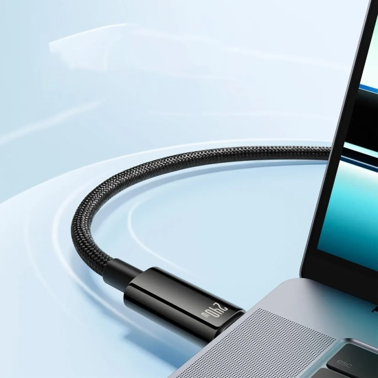 Kabel Baseus Tungsten Gold USB-C–USB-C 240W 2 m czarny