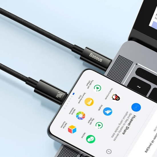Kabel Baseus Tungsten Gold USB-C–USB-C 240W 2 m czarny