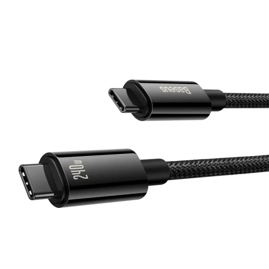Kabel Baseus Tungsten Gold USB-C–USB-C 240W 3 m czarny