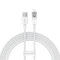 Baseus Explorer Series USB-A – Lightning 2,4A 2 m biały – przewód ze złączami USB-A – Lightning w kolorze biały.