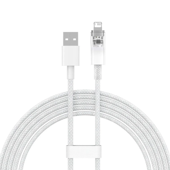 Kabel Baseus Explorer USB-A – Lightning 2,4A 2 m biały