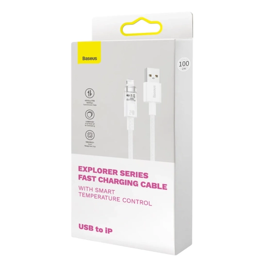 Baseus Explorer Series USB-A – Lightning 2,4A 2 m biały