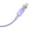 Kabel Baseus Explorer USB-A – USB-C 100W 1 m fioletowy