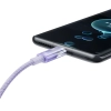 Kabel Baseus Explorer USB-A – USB-C 100W 1 m fioletowy