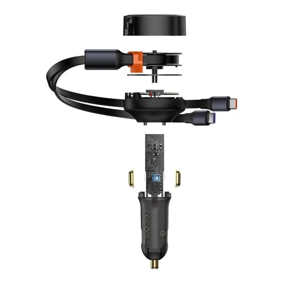 Baseus Ładowarka samochodowa Enjoyment 33 W 2x USB-C czarna