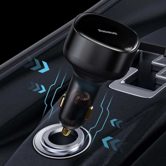 Baseus Ładowarka samochodowa Enjoyment 33 W 2x USB-C czarna