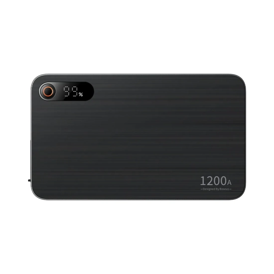 Baseus jump starter 1200A 7200mAh czarny — wariant produktu marki Baseus, kolor czarny, pojemność 7200mAh.