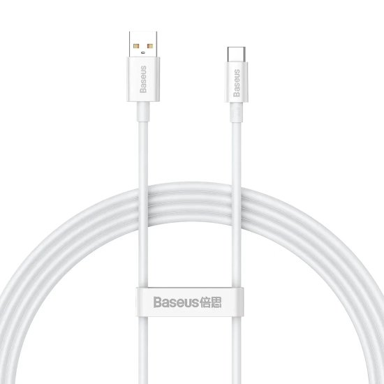 Kabel Baseus Superior Series USB-A–USB-C 100W 1,5 m biały