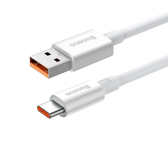 Kabel Baseus Superior Series USB-A–USB-C 100W 1,5 m biały