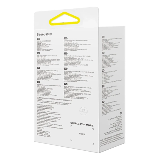 Baseus Mysz bezprzewodowa F01B Tri-Mode różowa 1600 DPI