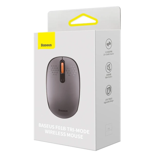 Mysz bezprzewodowa Baseus F01B 2.4 GHz Bluetooth szara