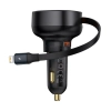 Ładowarka samochodowa USB-A ze zwijanym kablem iPhone Lightning 55W