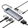 Hub USB-C Baseus Metal Gleam 11w1 HDMI VGA RJ45 szary