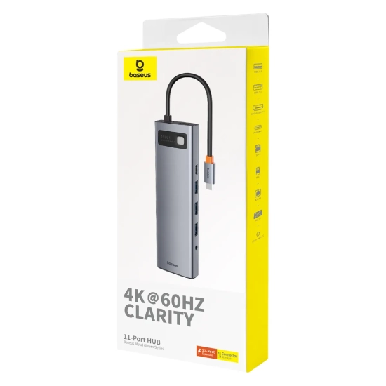Baseus Hub USB-C Metal Gleam 11w1 HDMI VGA RJ45