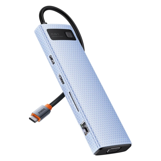 Baseus Hub USB-C Metal Gleam 11w1 HDMI VGA RJ45