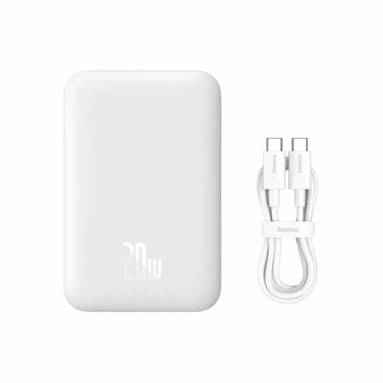 Baseus Magnetic Mini Air powerbank 6000 mAh 20 W magnetyczny biały