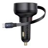 Baseus Enjoyment Pro ładowarka samochodowa 60 W zwijany kabel czarna