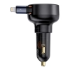 Ładowarka samochodowa ze zwijanym kablem do iPhone Lightning USB-C 60W
