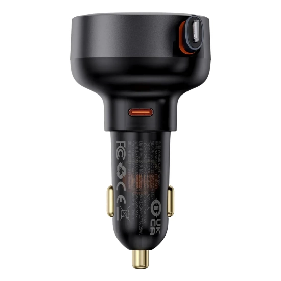Ładowarka samochodowa ze zwijanym kablem do iPhone Lightning USB-C 60W
