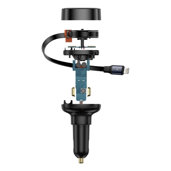 Baseus Enjoyment Pro ładowarka samochodowa 60 W zwijany kabel czarna