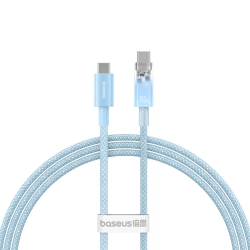 Kabel Baseus Explorer USB-C – USB-C 100W 6A 1 m niebieski