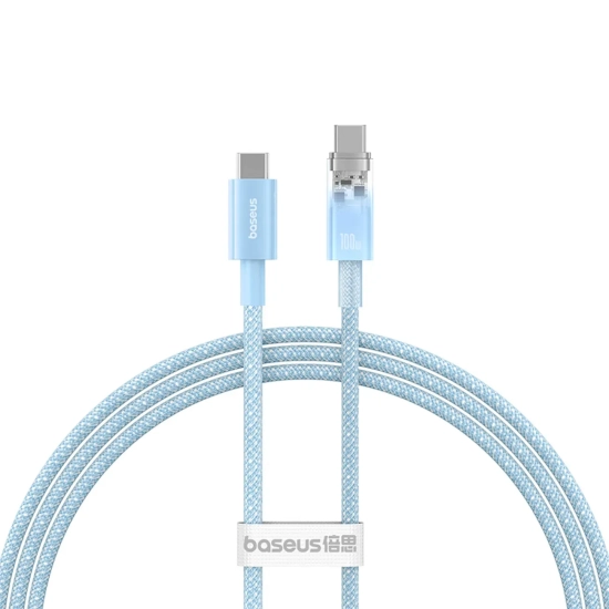 Kabel Baseus Explorer USB-C – USB-C 100W 6A 1 m niebieski