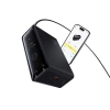 Ładowarka sieciowa USB-A USB-C GaN 240W z kablem zasilającym - czarna