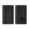 Ładowarka sieciowa USB-A USB-C GaN 240W z kablem zasilającym - czarna