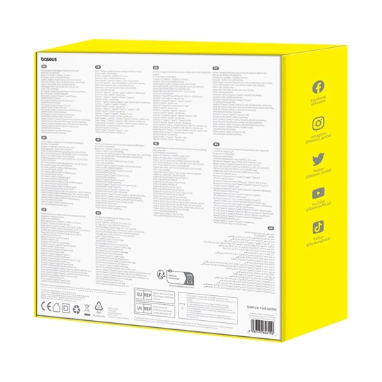 Baseus Ładowarka biurkowa Digital GaN 240 W 3x USB-C USB-A