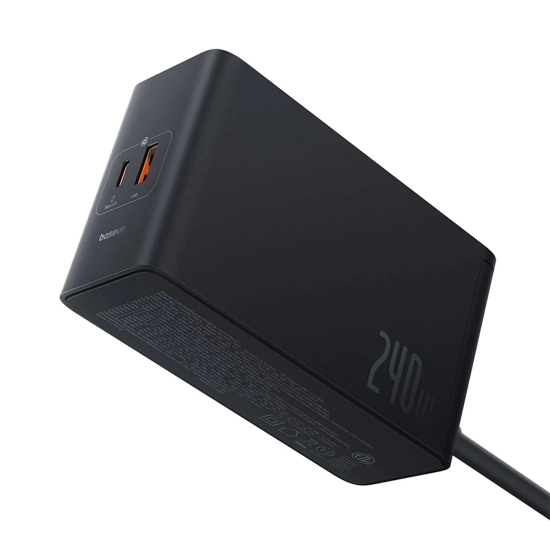 Baseus Ładowarka biurkowa Digital GaN 240 W 3x USB-C USB-A