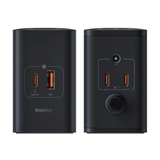 Baseus Ładowarka biurkowa Digital GaN 240 W 3x USB-C USB-A