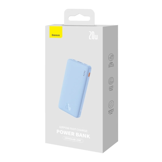 Baseus Airpow Fast Charge powerbank 10000 mAh 20 W niebieski