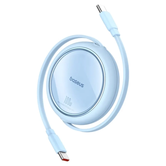 Baseus Kabel Free2Draw Mini USB-C–USB-C 100 W 1 m niebieski